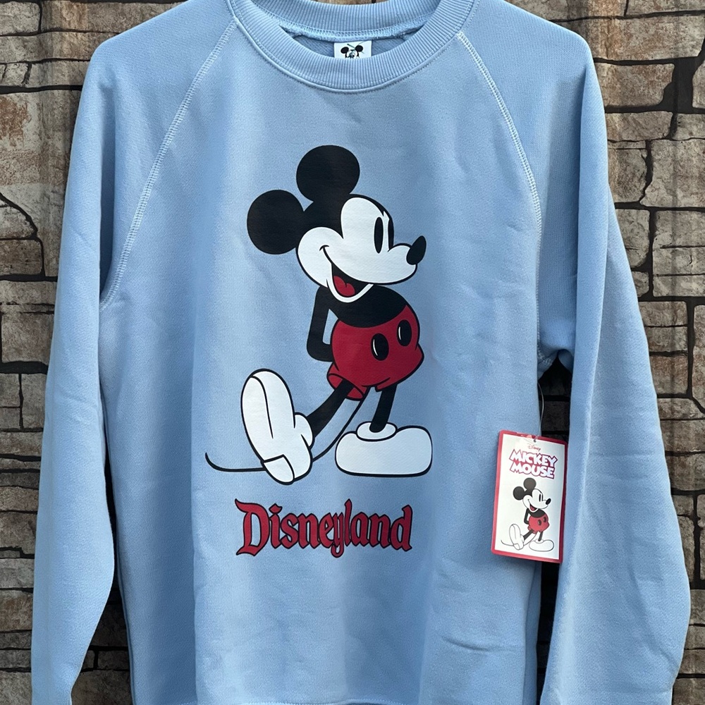 Disney Light Blue Mickey Mouse Crewneck Sweater - Picture 3 of 4
